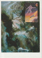 URSS Carte Maximum Espace 1992 émission Commune Avec Les Etats-Unis 5948 - Cartoline Maximum