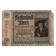 Billet, Allemagne, 5000 Mark, 1922, 1922-12-02, B+ - 5.000 Mark