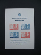 Bloc   N° 1   Republica De Cuba Correos  Centenario De La Publicacion Repertorio Medico-Habanero 1840- 1940  Neuf ** - Blocks & Sheetlets