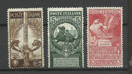 ITALY 1911 Michel 100 - 102 * - Mint/hinged