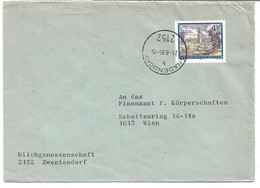 2002y: Heimatbeleg Milchgenossenschaft 2152 Zwentendorf Gest. 2152 Gnadendorf 21.8.85 - Tulln