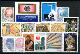 RC 22060 ITALIE LOT DE TIMBRES A LA FACIALE NEUFS ** SANS CHARNIERES - 2001-10: Ungebraucht