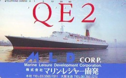 Télécarte JAPON * BATEAU * PHONECARD JAPAN * SHIP  (1105) QUEEN ELISABETH  TELEFONKARTE SCHIFF * Schip - Boot - Barco - - Bateaux