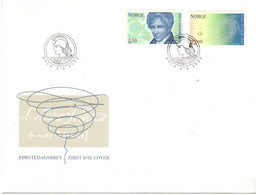 Norway 2002 Mathematician Niels Henrik Abel''s 200th Birthday (1802-1829), . . Mi 1434-1435. FDC - Cartas