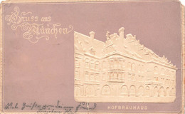 Gruss Aus München Hofbräuhaus - Gaufrée 1905 - Bad Koestritz