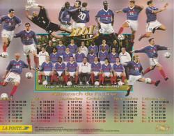 Almanach Du Facteur, Calendrier De La Poste, 2001 : Haute-Saône, Belfort: Foot-Rugby, Champions Du Monde 1998, Vice 1999 - Grand Format : 2001-...