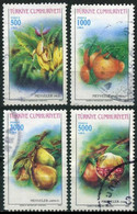 Turkey 1993 Mi 2980-2983 O, Fruits (2nd/2 Issue) | Banana, Orange, Pears, Pomegranate - Usati