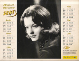 Almanach Du Facteur, Calendrier De La Poste, 2001 : Côte D'Or, Romy Schneider, Gérard Philippe. - Grand Format : 2001-...