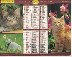 Almanach Du Facteur, Calendrier De La Poste, 2000 : Côte D'Or, Chatons Et Chiots, Chiens. - Grand Format : 1991-00