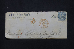 INDES ANGLAISES - Fragment De Lettre Pour La France En 1872 - L 114482 - 1858-79 Crown Colony