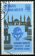 Turkey 1993 Mi 2988 O, Buildings And Mosque In Istanbul | ECO Emblem | Economic Cooperation Organization Meeting - Usati