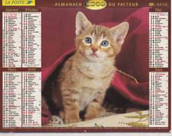 Almanach Du Facteur, Calendrier De La Poste, 2000 : Haute-Saône, Belfort, Chiots, Chaton. - Grand Format : 1991-00