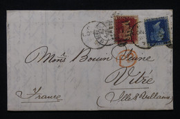 ROYAUME UNI - Type Victoria 1p. Et 2p. Sur Lettre De Londres Pour La France En 1873 - L 114487 - Brieven En Documenten