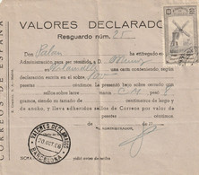 TIMBRE FISCAL ESPAGNE  SUR DOCUMENT   20 OCT. 1956 - REF MS - Fiscaux-postaux