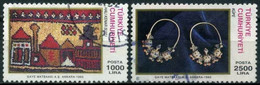 Turkey 1993 Mi 3005-3006 O, Turkish Handcrafts, Painted Rug | Earrings (MiNr. 3007 Is Missing) - Usati