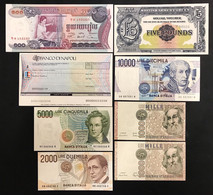 8 Banconote Miste Italia Cambogia British Armed Fores Fds LOTTO 3376 - Sammlungen