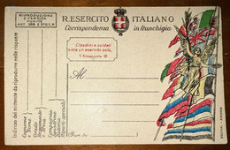 MA22 CARTOLINA R. ESERCITO ITALIANO Corrispondenza In Franchigia 1918 Volpini Fi - Guerre 1914-18