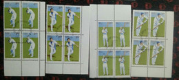 Cricket, Sports, Outdoor Game, Block Of 4 Stamps,, India, - Used Stamps