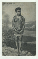 AFRICA ORIENTALE - MASSAUA, GIOVANE ABISSINA CON TATUAGGIO SUL VENTRE 1911 -  VIAGGIATA FP - Erythrée