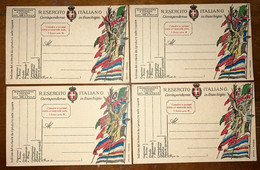 MA22 Lotto 4 CARTOLINE R. ESERCITO ITALIANO Corrispondenza In Franchigia 1918 Volpini Fi - Guerre 1914-18