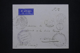 NIGER - Enveloppe En Fm De Zinder Pour Abidjan En 1940 Avec Cachets De Contrôles - L 114502 - Covers & Documents