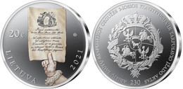 Lithuania 20 Euro 2021 Anniv Of The Constitution Of 3 May And Mutual Pledge Of The Commonwealth Of The Two Nations Ag - Litouwen