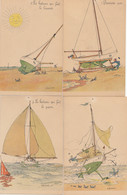 Illustrateurs - Firmin Bouisset - Série De 12 Cpa - Humour - Histoire Bâteaux Pêche Voile - Zumbusch, Ludwig V.