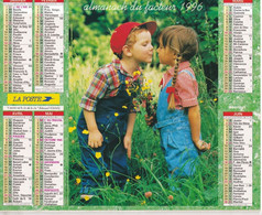 Almanach Du Facteur, Calendrier De La Poste, 1996 : Haute-Saône, Belfort: Amitiés, Garçon, Fille, Fillette Et Chaton - Grand Format : 1991-00