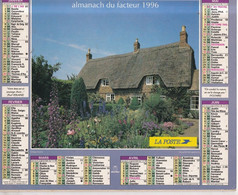 Almanach Du Facteur, Calendrier De La Poste, 1996 : Côte D'Or, Cottage Anglais, Chalet D'Alpage Massif Du Mont-Blanc - Grand Format : 1991-00