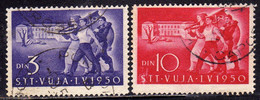 TRIESTE B 1950 1° MAGGIO YUGOSLAVIA SOPRASTAMPATO JUGOSLAVIA OVERPRINTED 1 MAY LABOUR DAY SERIE COMPLETA SET USATA USED - Oblitérés