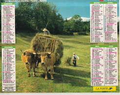 Almanach Du Facteur, Calendrier De La Poste, 1995 : Haute-Saône: Récolte Du Foin, Le Battage. - Grand Format : 1991-00