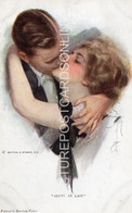 ALONE AT LAST OLD ART COLOUR POSTCARD ARTIST SIGNED HARRISON FISHER GLAMOUR NEWMAN NEW YORK NO. 762 - Fisher, Harrison