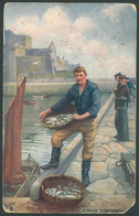 A MANX FISHERMAN Vintage Postcard Isle Of Man - Isle Of Man