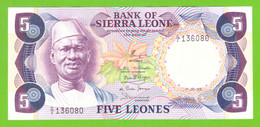 SIERRA LEONE 5 LEONES 1978  P-7b UNC - Sierra Leone