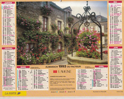 Almanach Du Facteur, Calendrier De La Poste, 1993 : Haute-Saône, Belfort: Maisons Fleuries - Grand Format : 1991-00