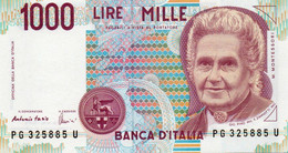 ITALIA  1000 LIRE - 1998 -MONTESSORI -  P-114c.3  Unc   Firme: Antonio Fazio = Angelo Amici - 1000 Liras