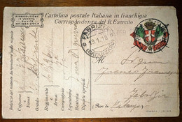 MA22 Cartolina Postale Italiana In Franchigia Corrispondenza Del R. Esercito 1918 - Weltkrieg 1914-18