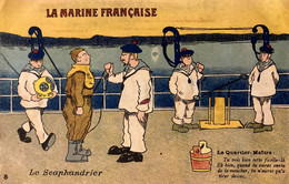 Militaria - La Marine Française - Le Scaphandrier - Scaphandre - Militaires Matelots - Umoristiche