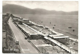 AB333 Torre Del Greco (Napoli) - Litoranea E Spiaggia - Auto Cars Voitures - Panorama / Viaggiata 1961 - Torre Del Greco