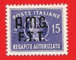 1949 (3) Francobolli Per Il Recapito Autorizzato Sovrastampato Su Due Righe - Nuovo MNH - Poste Exprèsse
