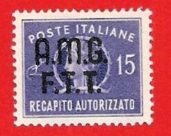 1949 (3) Francobolli Per Il Recapito Autorizzato Sovrastampato Su Due Righe - Nuovo MNH - Eilsendung (Eilpost)