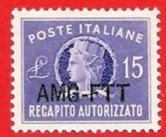 1949-52 (4) Francobolli Per Il Recapito Autorizzato Sovrastampato Su Due Righe - Nuovo MNH - Correo Urgente