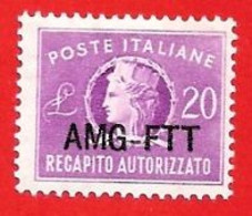 1949-52 (5) Francobolli Per Il Recapito Autorizzato Sovrastampato Su Due Righe - Nuovo MNH - Exprespost