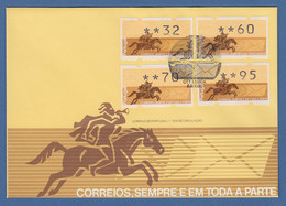 Portugal Klüssendorf ATM Postreiter Offizieller FDC Mit Satz 32-60-70-95   - Automatenmarken (ATM/Frama)