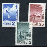 Finland 1951 MiNr. 396 - 398  Finnland Birds Cranes, Caspian Terns 3v  MNH ** 7.50 € - Sonstige