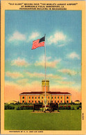 Louisiana Shreveport "Old Glory" Waving Over World's Largest Airport At Barksdale Field Curteich - Shreveport