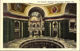 Wisconsin Madison State Capitol Building Rotunda Curteich - Madison