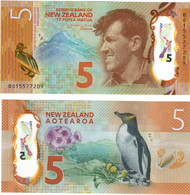 New Zealand 5 Dollars 2015 UNC - Nueva Zelandía