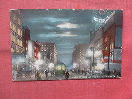 Night View Trolley Main Street. Watches Bill Board.  Buffalo  New York   . Ref 5428 - Buffalo