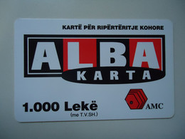 ALBANIA   USED  PREPAID  PHONECARDS  ALBA   2 SCAN - Albanië